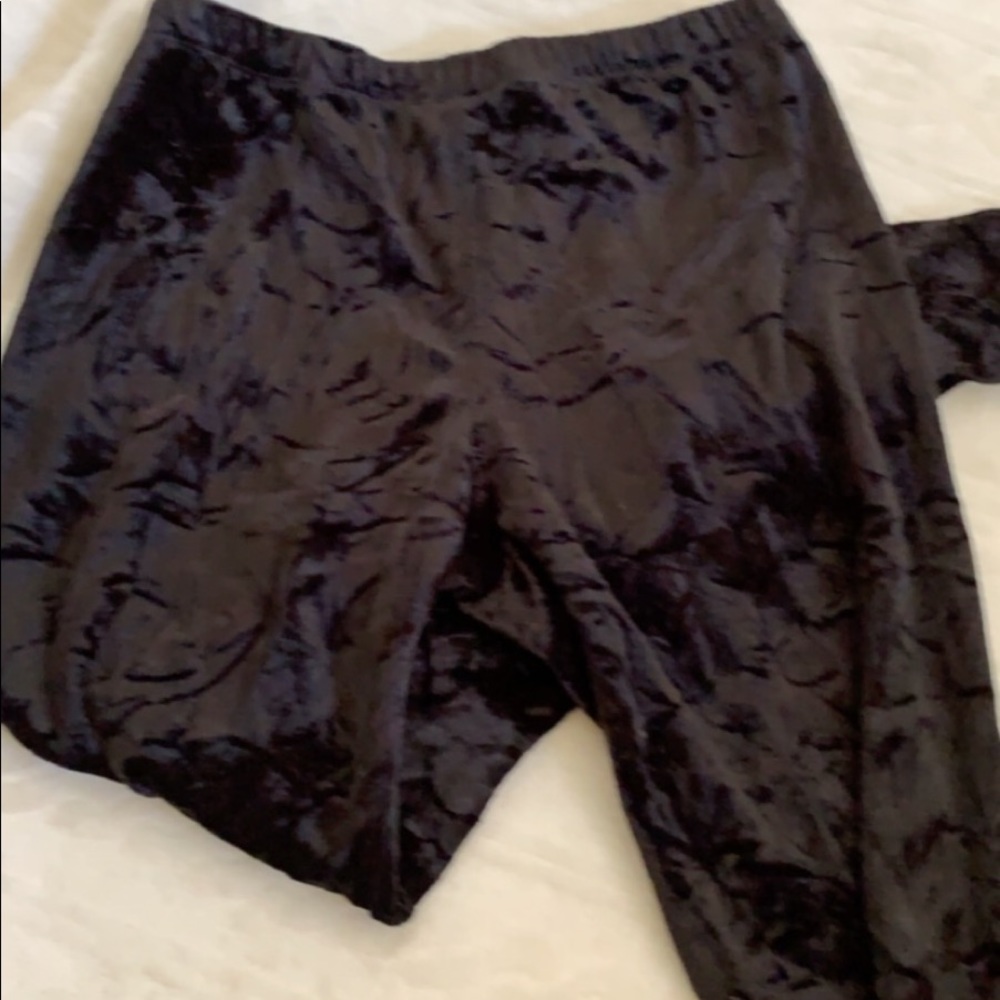 Girls velvet leggings